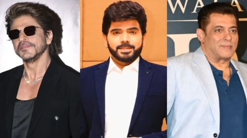 Shah Rukh Khan, Saravan and Salman Khan
